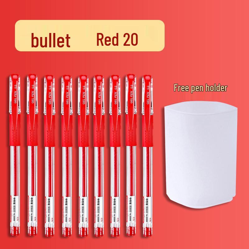 Student Special Red Gel Pen: Push-Type Correcting Pen for Homework & Signatures