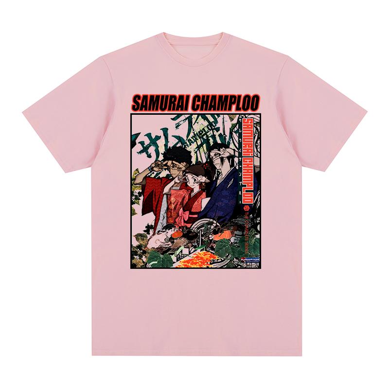 Samurai Champloo Vintage T-shirt Japanese Manga Anime Cotton Men New TEE TSHIRT Womens Tops