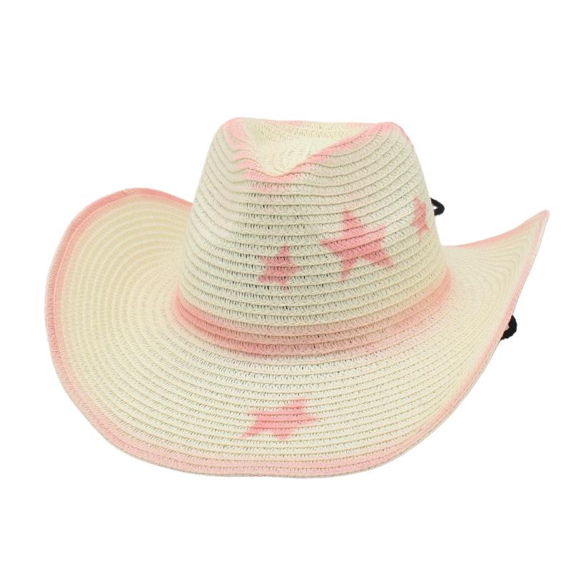 Summer Scenic Spot Oversized Brim Sunshade Straw Hat Versatile Black And White Sunscreen Sunshade Beach Sun Hat