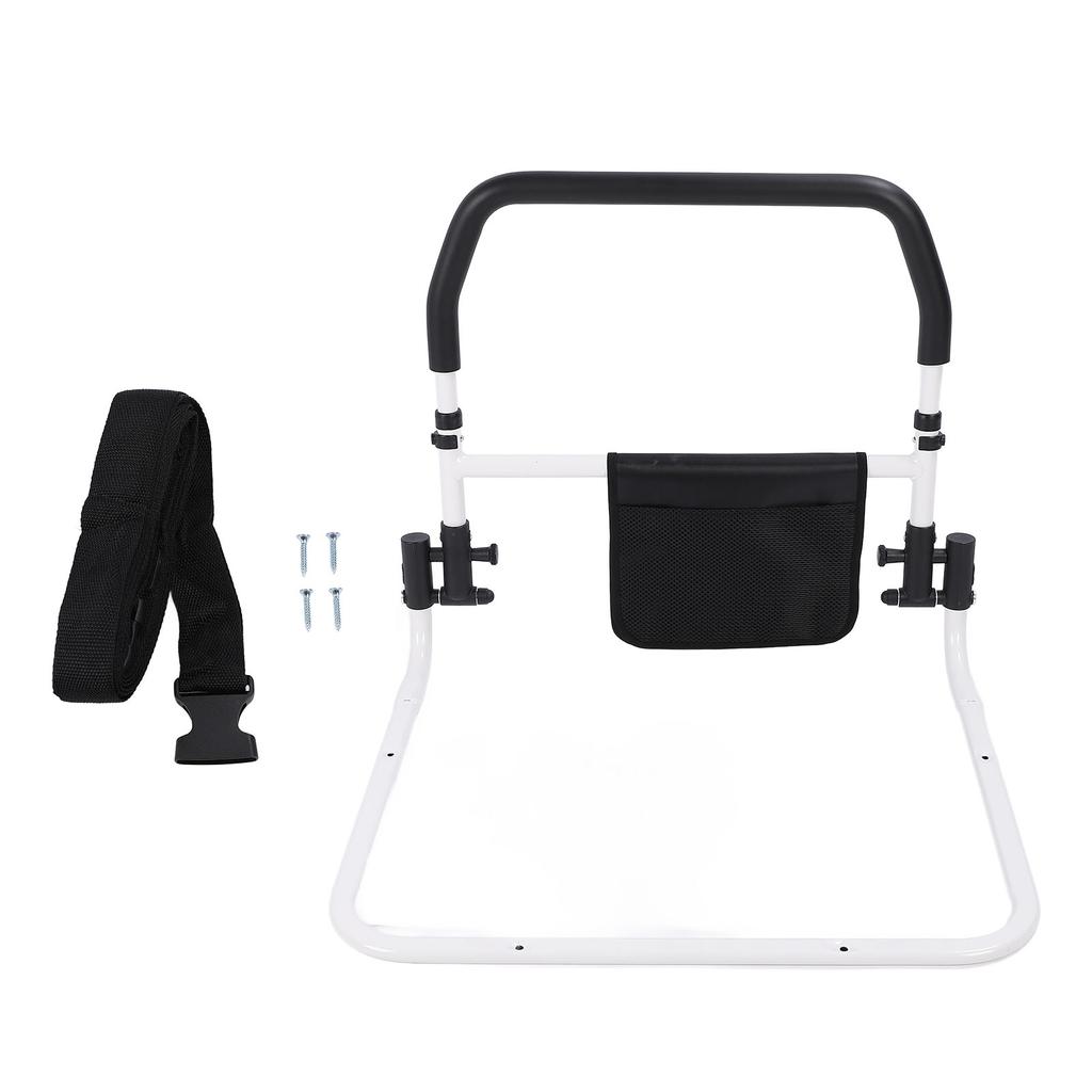 Elderly Bed Rail 180 Degree Folding Ergonomic No Punch Safety Bed Assist Grab Bar for King Queen