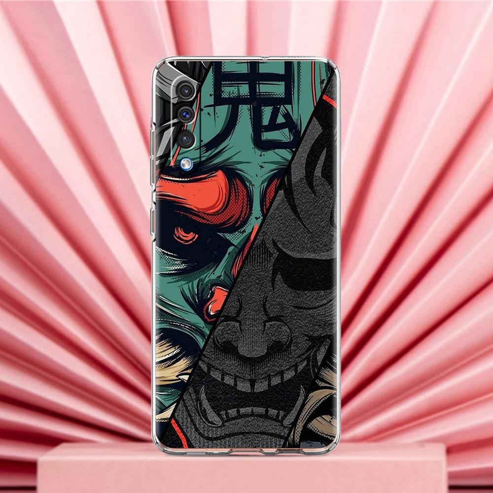 Case For Samsung A56 A36 A26 A24 A16 A14 A12 A32 A50 A70 A22 A40 A34 A54 A42 A52 5G A04s A06 Cover Japan Ghost Face Samurai