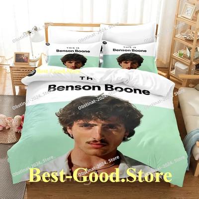 Benson Boone Povlečení Jednolůžko Dvojlůžko Plná Velikost Queen King Velikost Postelová Sada Pro Dospělé Dětská Ložnice Přikrývka Sady 3D Tisk Anime Prostěradlo