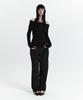 Kyuliti C Asymmetric Off-Shoulder Knit Top_Black