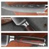 2-teiliges Küchenmesserset Japanische Kochmesser 8" Kochmesser und 7" Santoku Kohlenstoffreicher Edelstahl Ergonomische Pakkaholzgriffe