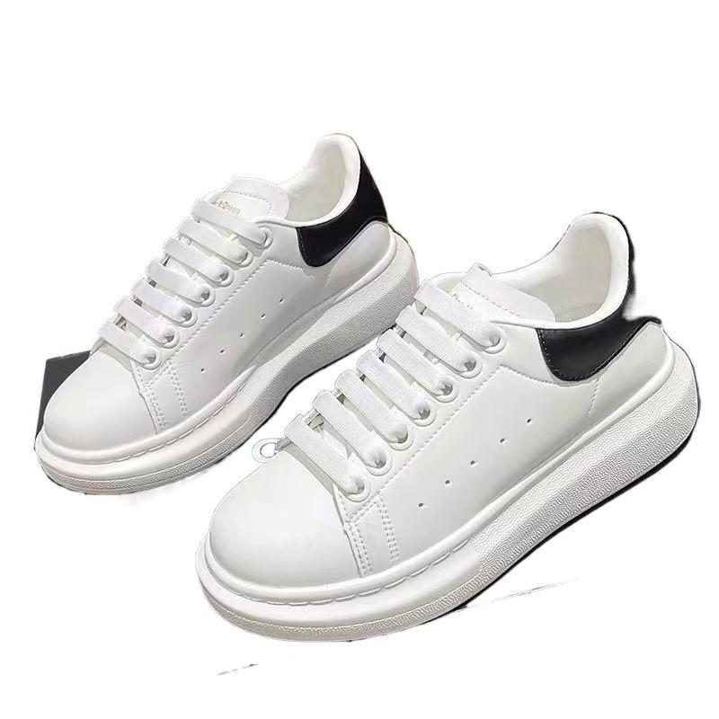 Little White Shoes Men's Shoes Platform-soled Kitchen Non-slip Work Shoes Fashionable Versatile Height-increasing Couple Tide Shoes Black Shoes