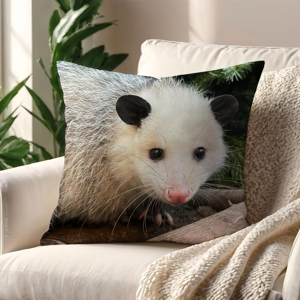 Modern Opossum Kawaii Cushion Cover For Pillow Printing Sofa Decoration Home Car Room Coffee Shop Office Nordic Simplicity