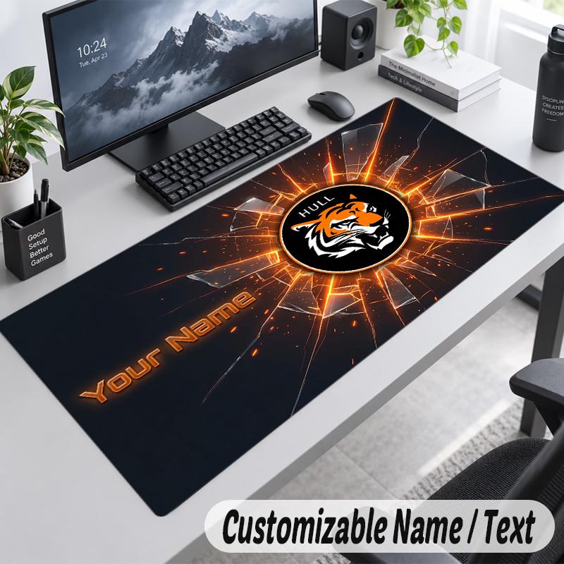 Custom Name Text Mouse Pad Hull City Personalized Desk Pad For Work And Gaming