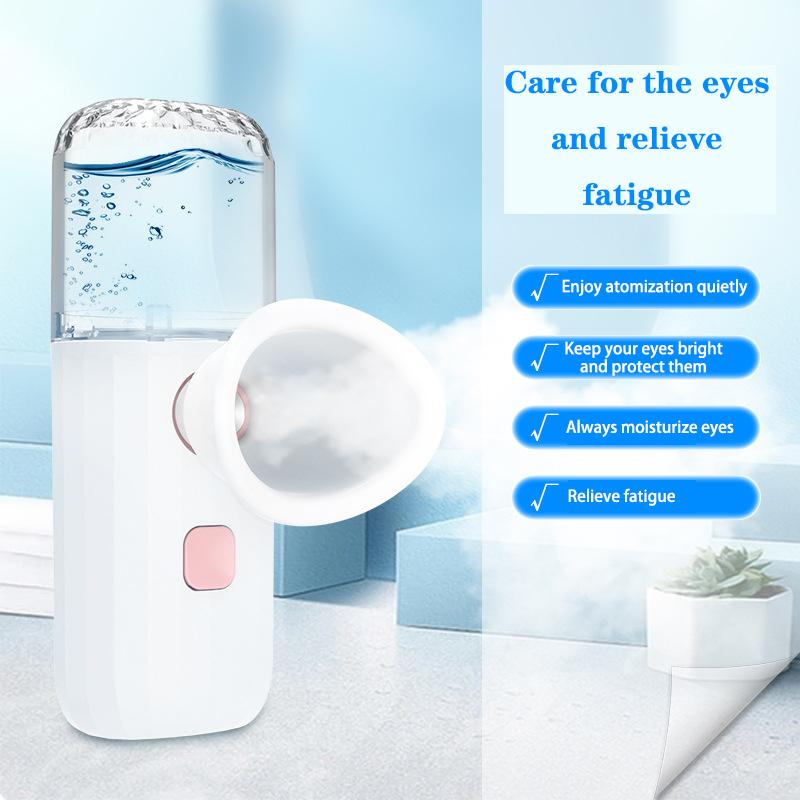 Portable 1pc Nano Atomizing Eye Hydrating Instrument Eye&Skin Spa Beauty Instrument 3-in-1 Multifunctional Eye Massager Relieve Fatigue Promote Sleep