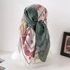 Color matching cashew nut simulation silk high-end large square scarf silk scarf printed shawl decorative scarf sunscreen scarf headscarf scarf