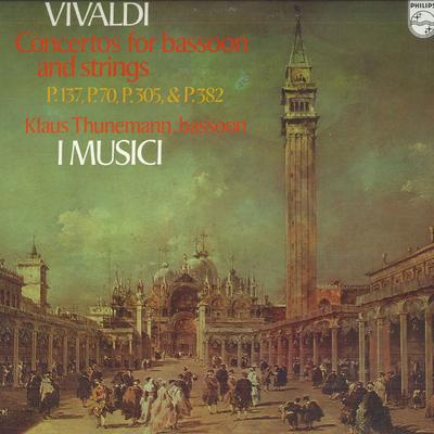LP Record KLAUS THUNEMANN, I MUSICI ORCHESTRA - Vivaldi: Bassoon Concertos 18PC97 PHILIPS Japan Classical Used