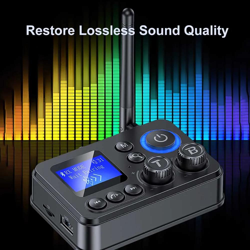Bluetooth 5.4 Audio Transmitter Receiver 3.5mm AUX RCA Optical Coaxial Stereo Wireless Adapter Converter For Speaker TV PC Car