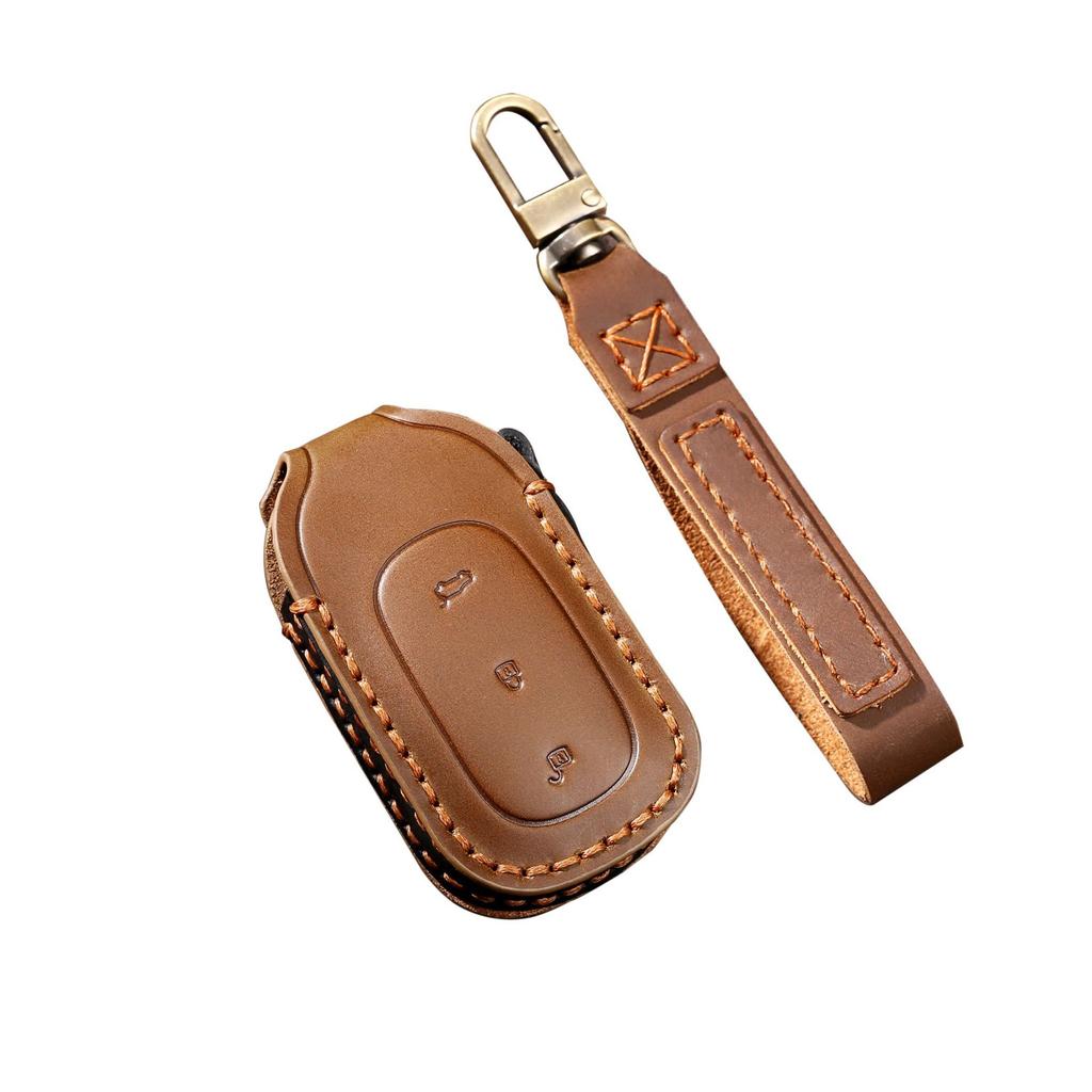 The key bag is suitable for the ideal one key set, and the high-end pure handmade car key bag can be