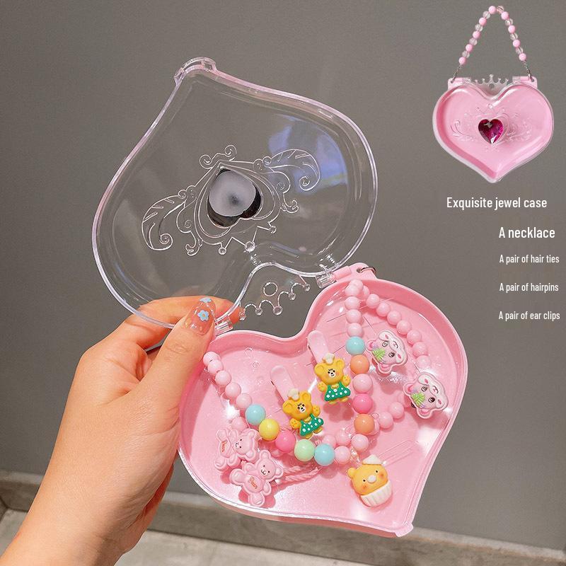 Children's Cute Cartoon Fruit Pendant Bracelet Set with Lucky Dragon - Birthday Gift Box