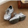 Internet Celebrity Popular Dad Shoes Women 2025 Spring New Korean Version Wear-resistant Heightening Sports Shoes Super Fire Breathable Casual Shoes
