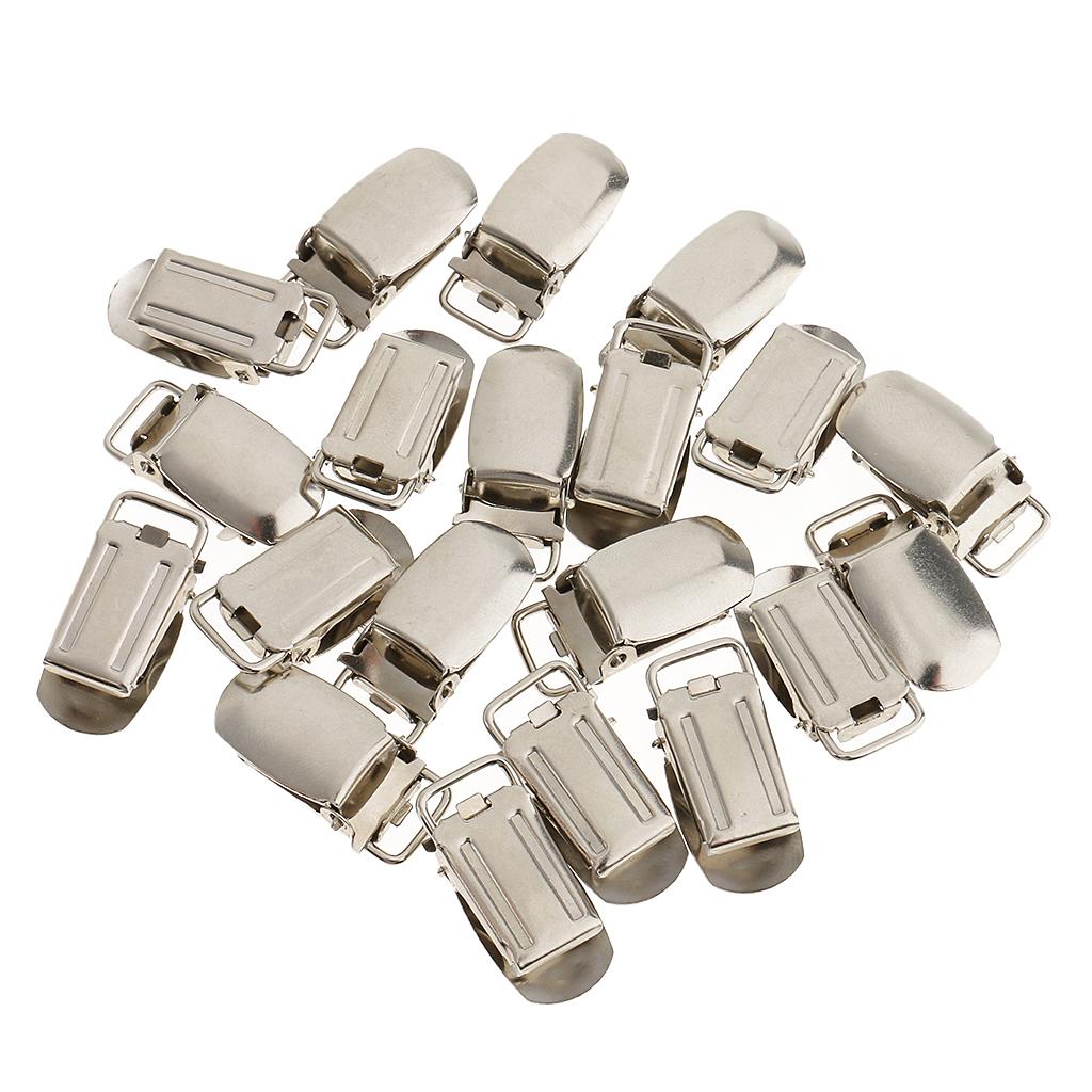 Pacifier Clips Nickel Plated Iron U Shape Webbing Hook DIY Craft Suspender Clip for Baby Use