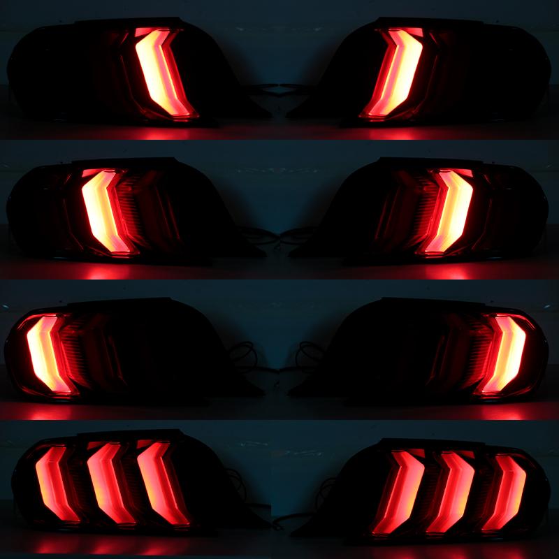 For Ford Mustang 2015 2016 2017 2018 US Version LED Rear Tail Light Driving Brake Warning Lamp Car Accessories