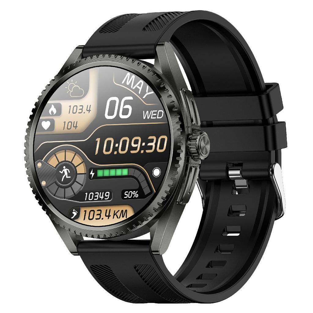 CF52 Smart Watch Bluetooth-compatible Call Fitness Tracker Health Monitor Smartwatch, Silicone Strap