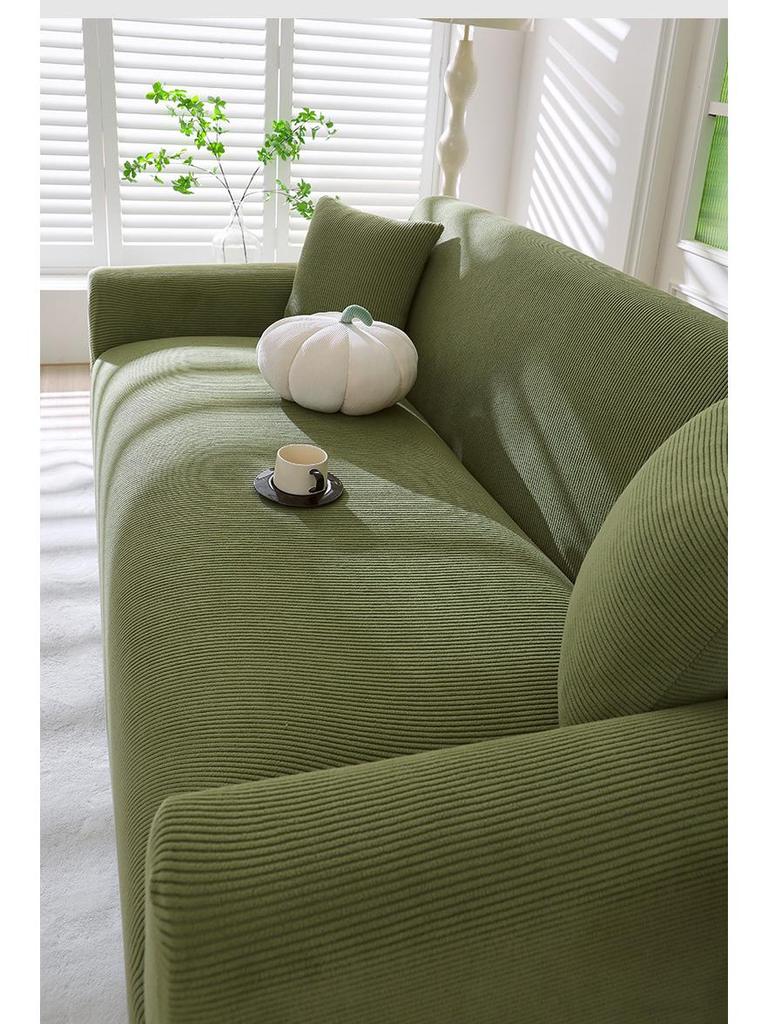 2025 Universal Stretch Thickened Corduroy Sofa Cover - Dustproof, Protective, Full Wrap, All-Season