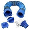 3FT Long Rvs Sewer Hose Set TPE Reinforced Waste Hose Drainage Pipe for Camping Trailers Weather Resistant