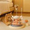 Detachable Cat Ball Track Toy Rotating Pet Puzzle Training Toy Cat Turntable Toy  Relieve Boredom