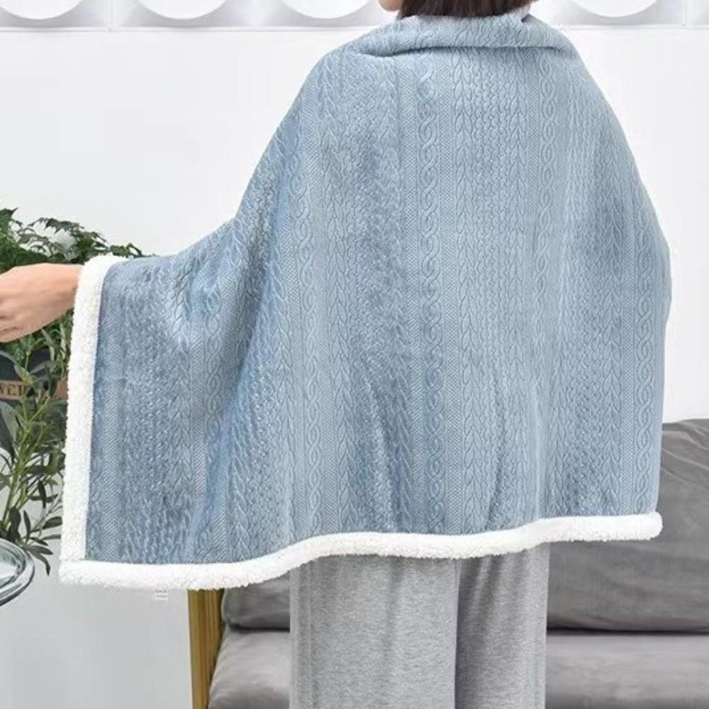Warm Flannel Blanket Shawl Thicken Women Scarf Casual Warm Shawl  Bedroom