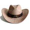 Vegan suede cowboy hat jazz panama hat unisex women's hat wide brim cowboy hat women's hat  cowboy hat