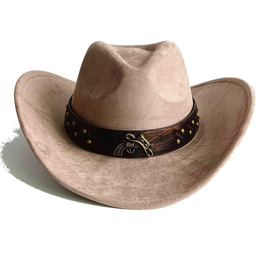Vegan suede cowboy hat jazz panama hat unisex women's hat wide brim cowboy hat women's hat  cowboy hat