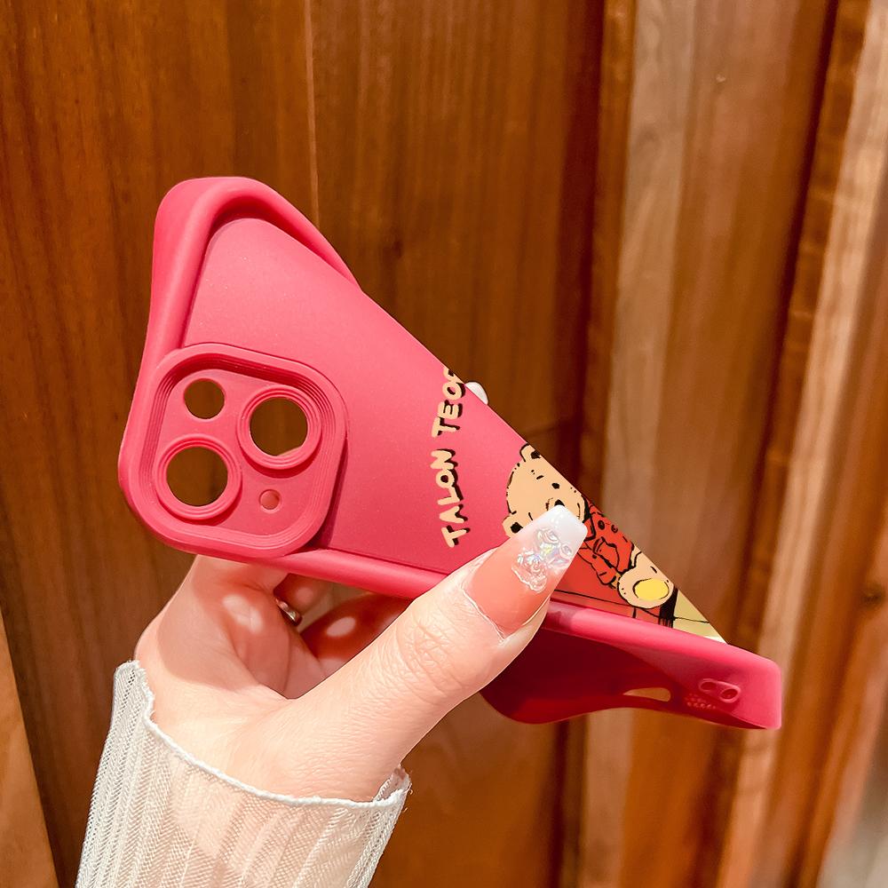 Měkký silikonový čtvercový žebříkový vzor tisku Pouzdro telefonu Plný kryt fotoaparátu Ochranné pryžové pouzdro odolné proti nárazům pro OPPO Realme