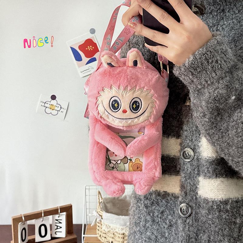 

Фигурка Лабубу Рюкзак Аниме Мультфильм Каваи Плюшевая Кукла Рюкзак Милая Уличная Сумка Повседневная Сумка для Девочки Детский Школьный Рюкзак Подарок