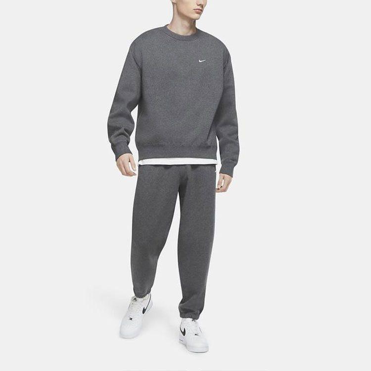 Nike Sweatshirts Men's Gray Crew Neck Moderate Regular CZ5353-071