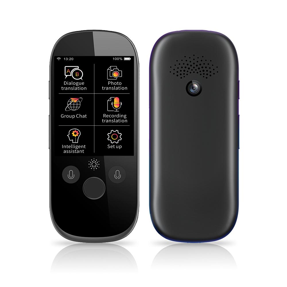 Traduttore automatico portatile in tempo reale traduttore wireless portatile supporto interattivo di traduzione vocale istantanea 52 lingue senza rumore,Black