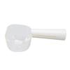 Pet Food Scoop Transparent Clear Scale Food Grade Dog Food Shovel with Clip Handle for Puppy Cat White