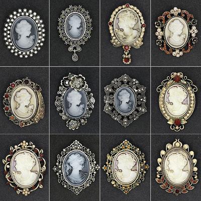 Cameo Vintage Broschen für Damen Queen's Cameo Schönheit
