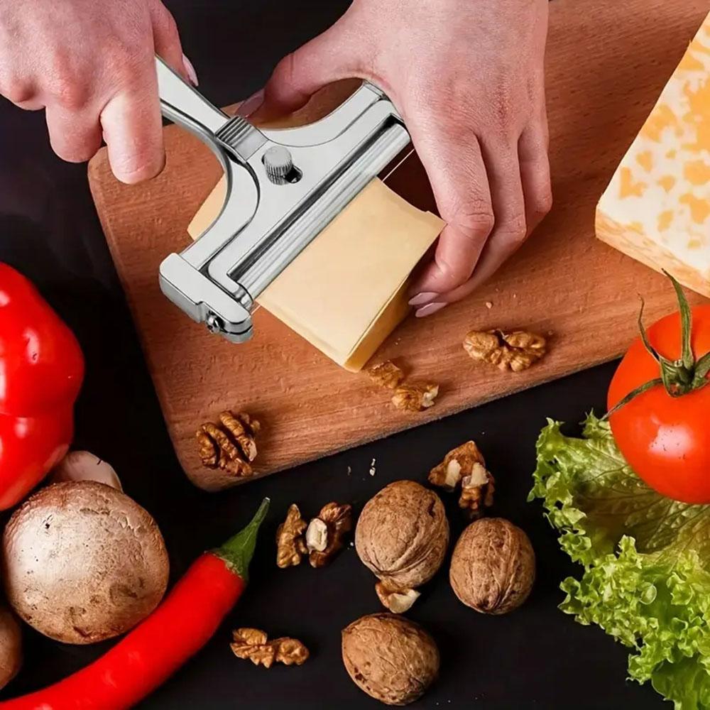 Adjustables Cheese Slicers With Hanging Holes Heavy Duty Cheese Block Cutter For Soft Cheese