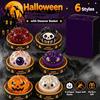 Fidget Toy with Steamer 1/6Pcs Halloween Dumpling Stress Relief Toy, Devil Pumpkin Eyeball Skeleton Squeeze Party Favors Anxiety Reduction Dough
