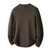 Men's Plus Size Silk Velvet Knitwear: Autumn/Winter 2025 Casual Round Neck Wool Sweater.
