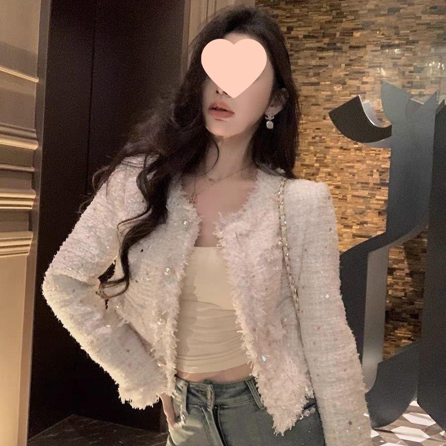 Женская французская куртка большого размера - Осень/Зима 2025, высококачественная, короткая, свободного кроя L