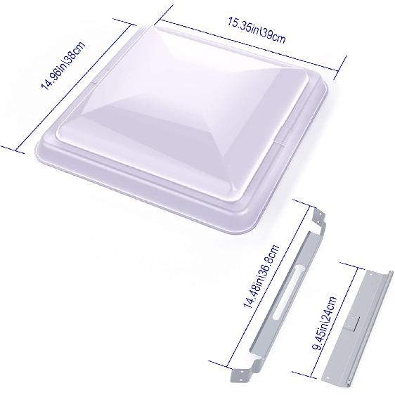 Rv Roof Vent Cover Replacement, 14" Universal White Vent Lid For Camper Trailer Motorhome, 1 Pack