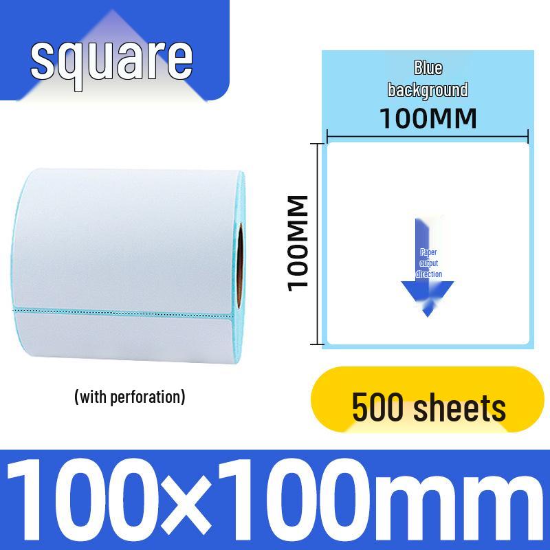 Durable 100x100 Self-Adhesive Thermal Label Paper for Supermarket Barcodes & Express Waybills