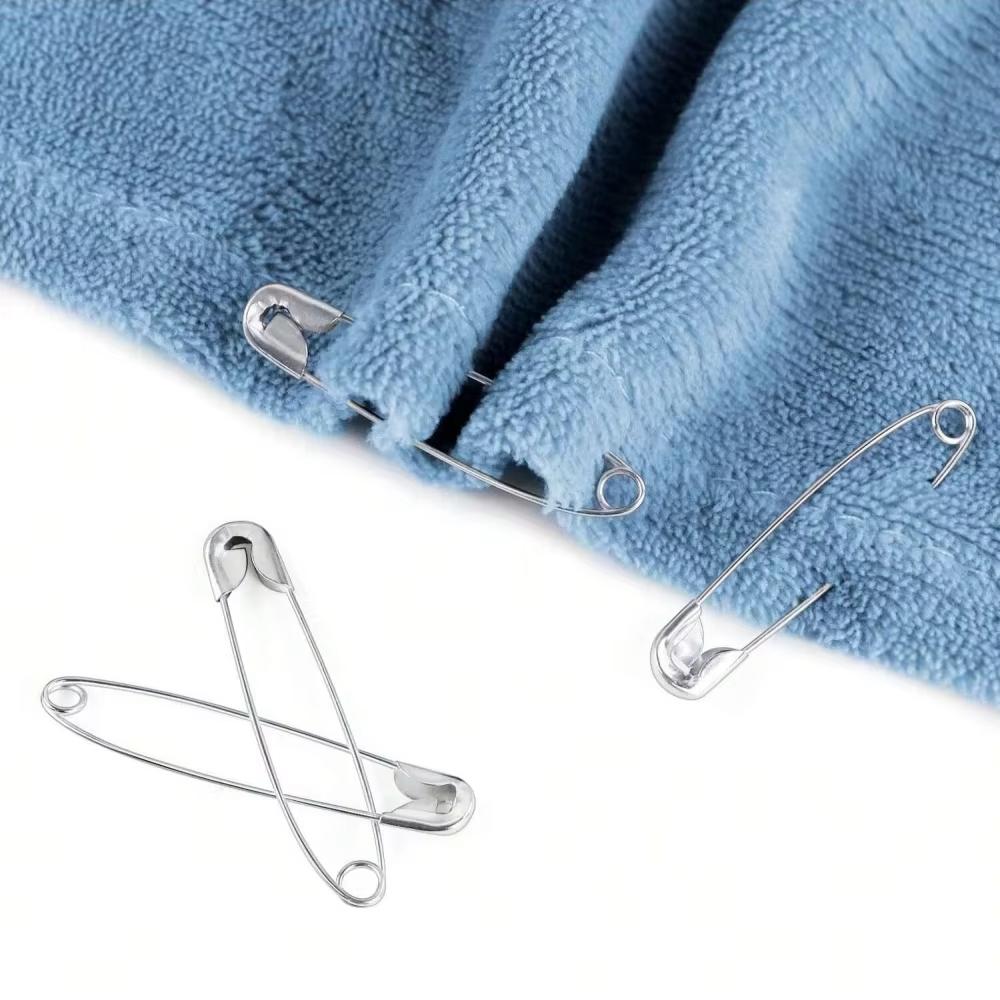 150Pcs Silver Safety Pin Metal Clothing Pins Stainless Steel Safety Pins DIY Sewing Tools Accessory Needles Large Safety Pin