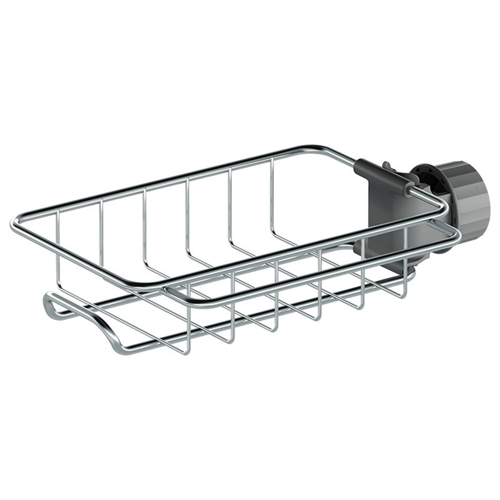 Sponge Holder Over Faucet Kitchen Sink Caddy Organiser Adjustables Stainless Steel Sponge Holder for Kitchen Sink