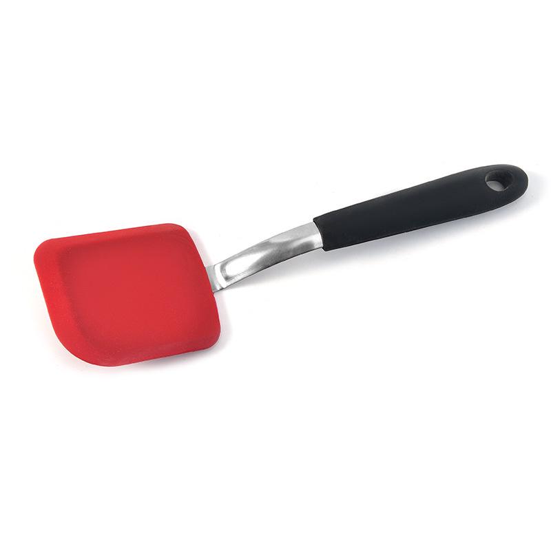Stainless Steel Handle Silicone Frying Spatula - Mini Stir-fry Kitchen Utensil