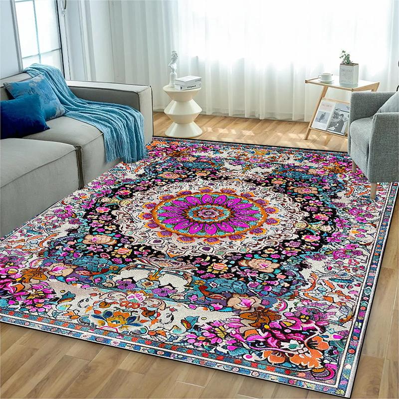 Vintage Persian Carpet for Living Room Decoration Luxury Rug Large Area Bedroom Lounge Rugs Non-slip Washable Kitchen Mat