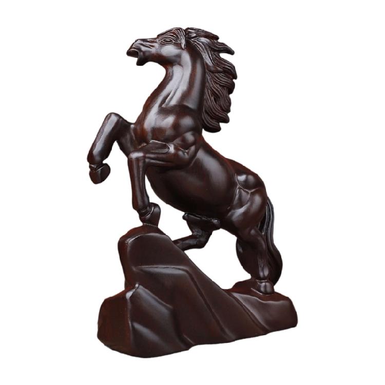 Wood Horse Statues Handmade Horse Figurine Sculptures Home Decors Table Ornament Collectible Figurines Gift Women Men