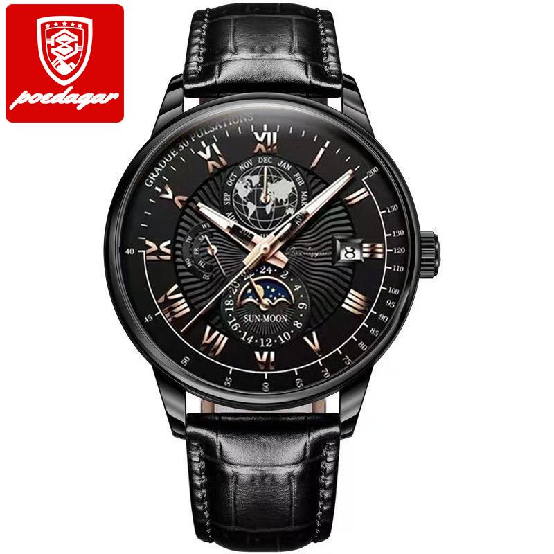 Fashion Quartz Men Watches Top Brand Luxury Waterproof Luminous Date Man Clock Leather Sport Men s Wrist Watch 908