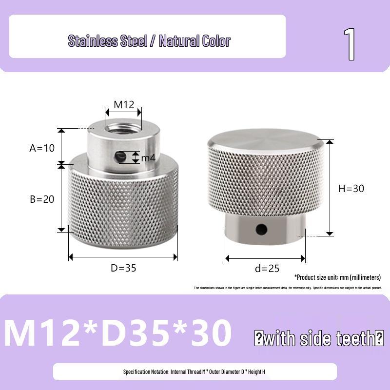 Hongkangming Stainless Steel Knurled Hand-Twist Nut for M3-M12.