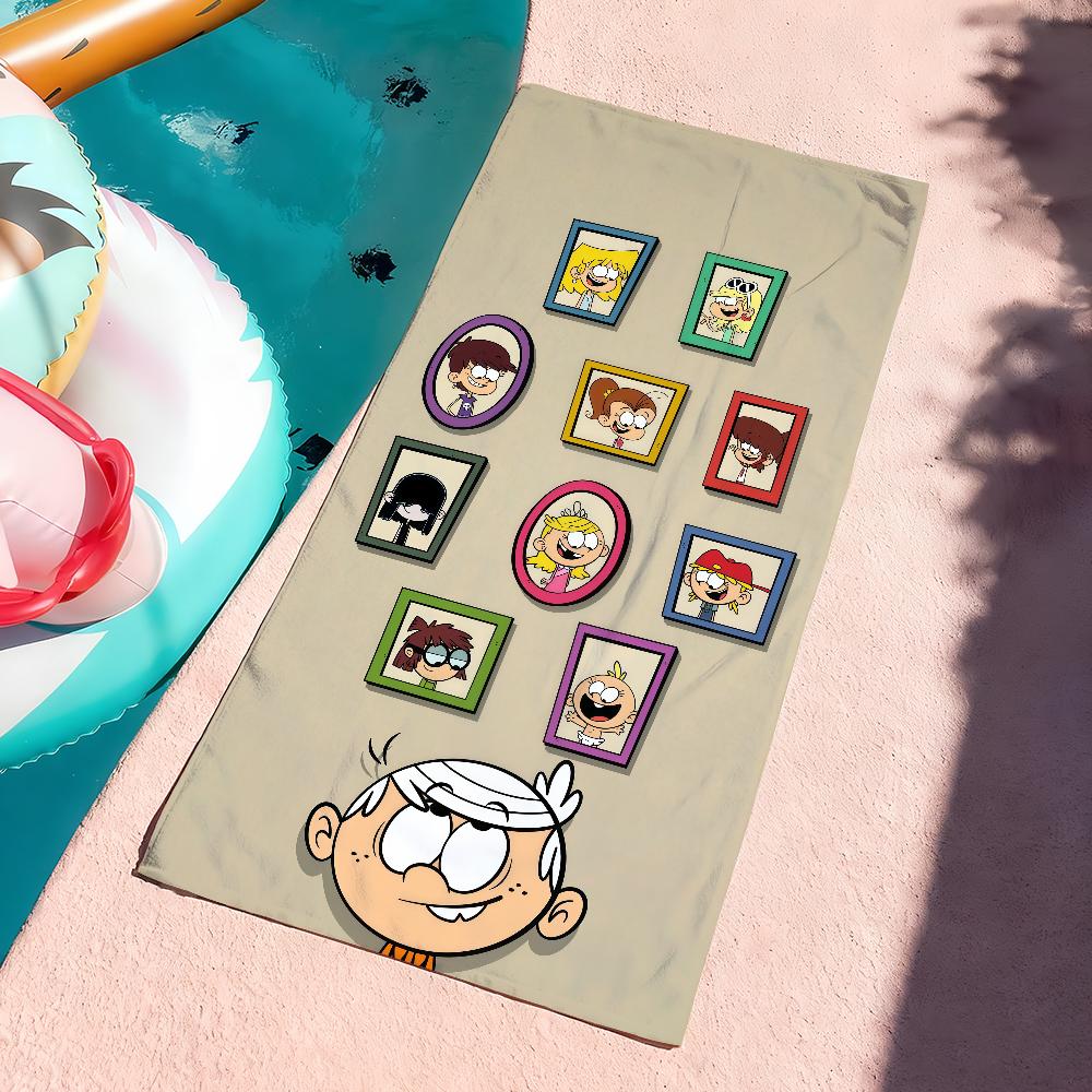 Cartoon The L-Loud H-House Towel Drying Bath Towel Applicable To Light Swimming Camping Yoga Beach Out