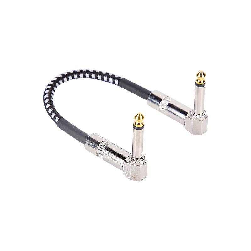 1/3Pcs Guitar Effect Pedal Patch Cable 6.35Mm Cord Low Noise Shielded Audio Cable Electric Guitar Color Braided Cable 15/30Cm