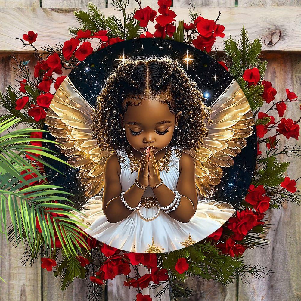 The Pattern Is an Angel Pendant, Decoration of Home Walls or Doors, 2d Flat Wooden, Christmas Decoration, Gifts for Friends and Family