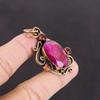 Faceted Kashmir Ruby Pendant Mozambique Garnet Pendant Copper Pendant Gemstone Jewelry Handmade Pendant Gift For Her Designer Copper Jewelry